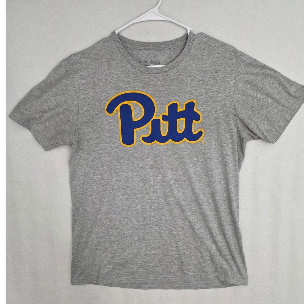 Geneologie Pitt Panthers T-Shirt Medium Gray Super Soft NCAA Collegiate Gameday